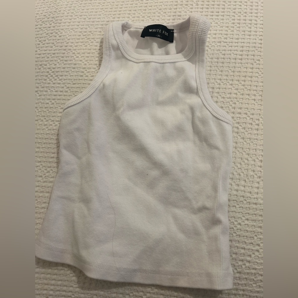 White Tank Top White Fox